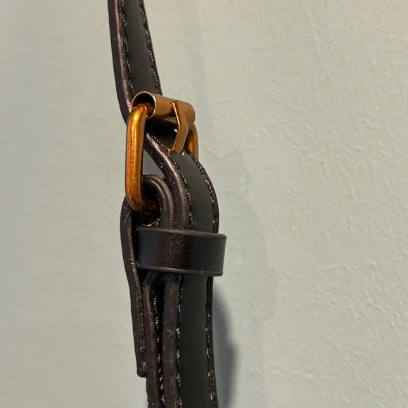 🌸NWOT🌸Black Structured Triomphe-Style Crossbody/ Shoulder / Clutch Bag - Picture 8 of 8